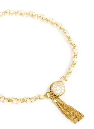 Detail View - Click To Enlarge - MIRIAM HASKELL - Tassel Baroque pearl twist necklace