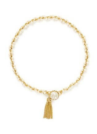 Main View - Click To Enlarge - MIRIAM HASKELL - Tassel Baroque pearl twist necklace