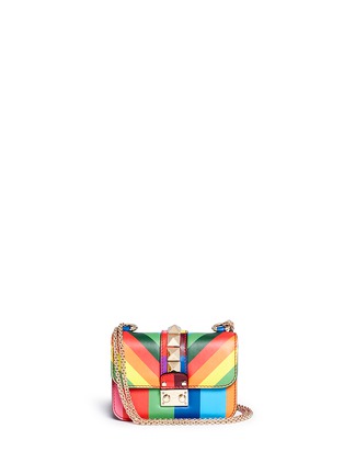 Main View - Click To Enlarge - VALENTINO GARAVANI - 'Rockstud 1973' mini leather chain bag