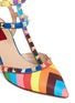Detail View - Click To Enlarge - VALENTINO GARAVANI - 'Rockstud 1973' rainbow leather caged pumps