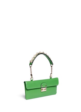 Front View - Click To Enlarge - VALENTINO GARAVANI - 'Rockstud Lock' mini leather bag