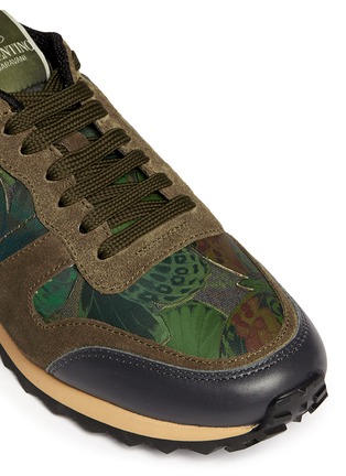Detail View - Click To Enlarge - VALENTINO GARAVANI - 'Camubutterfly' leather suede sneakers