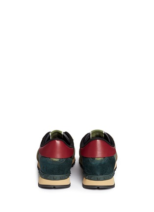 Back View - Click To Enlarge - VALENTINO GARAVANI - 'Camubutterfly' leather suede sneakers