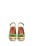Figure View - Click To Enlarge - VALENTINO GARAVANI - Leather canvas platform wedge sandals
