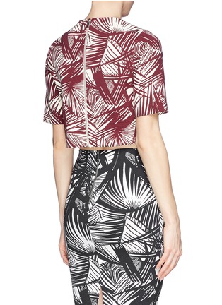 Back View - Click To Enlarge - ELIZABETH AND JAMES - 'Lowell' palm tree print cropped top