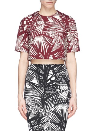 Main View - Click To Enlarge - ELIZABETH AND JAMES - 'Lowell' palm tree print cropped top