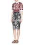 Figure View - Click To Enlarge - ELIZABETH AND JAMES - 'Lowell' palm tree print cropped top