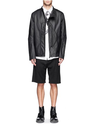 Figure View - Click To Enlarge - HELMUT LANG - 'Cascading' duct tape print poplin shirt