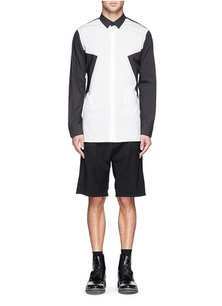 Figure View - Click To Enlarge - HELMUT LANG - 'Angled' colourblock shirt