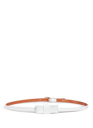 Main View - Click To Enlarge - MAISON BOINET - Bow leather skinny belt