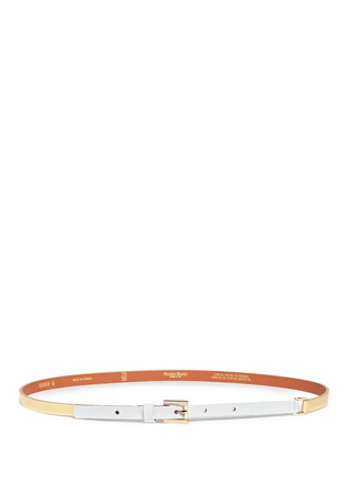 Main View - Click To Enlarge - MAISON BOINET - Mirrored nappa leather skinny belt