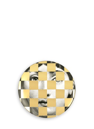 Main View - Click To Enlarge - FORNASETTI - Lacquer covered face print wall plate