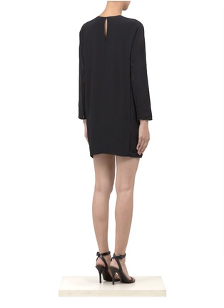 Back View - Click To Enlarge - T BY ALEXANDER WANG - Crepe stitch-detailed shift dress