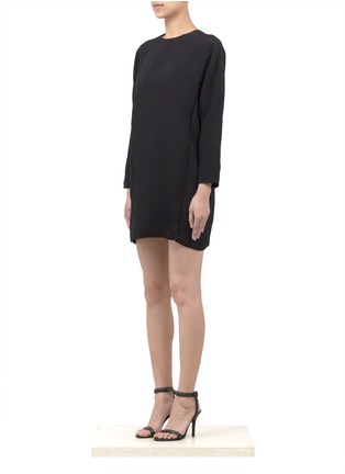 Front View - Click To Enlarge - T BY ALEXANDER WANG - Crepe stitch-detailed shift dress