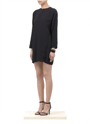 Figure View - Click To Enlarge - T BY ALEXANDER WANG - Crepe stitch-detailed shift dress