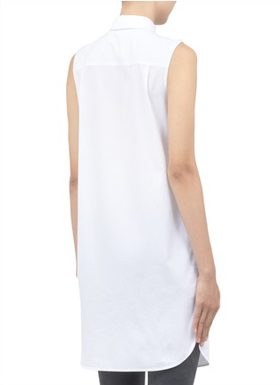 Back View - Click To Enlarge - T BY ALEXANDER WANG - Cotton-poplin sleeveless shirt dress