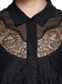 Detail View - Click To Enlarge - SANDRO - Cabriole lace insert chiffon blouse