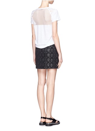 Figure View - Click To Enlarge - SANDRO - Tanger mesh lace panel T-shirt