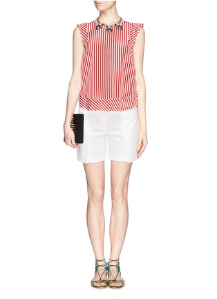 Figure View - Click To Enlarge - SANDRO - Envie stripe silk sleeveless blouse