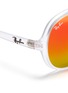 Detail View - Click To Enlarge - RAY-BAN - Matte acetate aviator mirror sunglasses