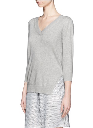 Front View - Click To Enlarge - THEORY - Limly Sea pima cotton-cashmere sweater