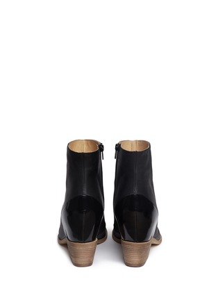 Back View - Click To Enlarge - MM6 MAISON MARGIELA - Inner wedge leather ankle boots