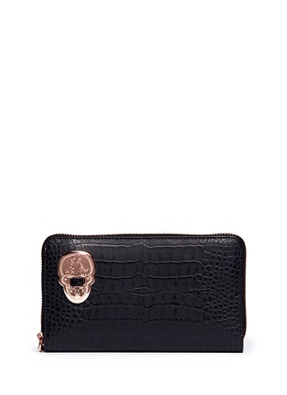 Main View - Click To Enlarge - THOMAS WYLDE - Croc embossed zip-around long wallet