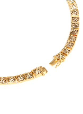 Detail View - Click To Enlarge - EDDIE BORGO - Pavé pyramid necklace
