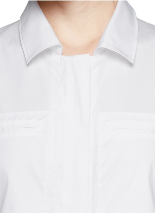Detail View - Click To Enlarge - THEORY - Gemia poplin zip-up sleeveless shirt