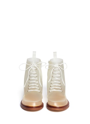 Figure View - Click To Enlarge - MM6 MAISON MARGIELA - PVC lace-up booties