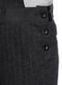 Detail View - Click To Enlarge - SACAI LUCK - Stripe wool felt dungarees