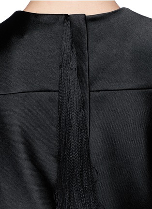 Detail View - Click To Enlarge - ALEXANDER WANG - Back fringe twill dress