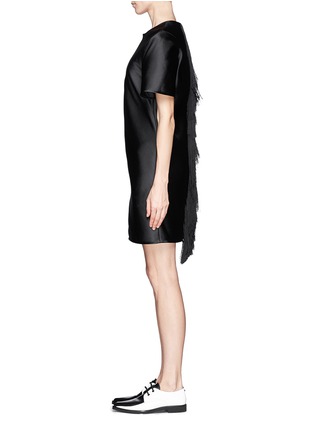 Figure View - Click To Enlarge - ALEXANDER WANG - Back fringe twill dress