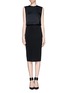 Main View - Click To Enlarge - VICTORIA BECKHAM - Combo sheath dress