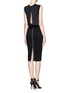 Figure View - Click To Enlarge - VICTORIA BECKHAM - Combo sheath dress