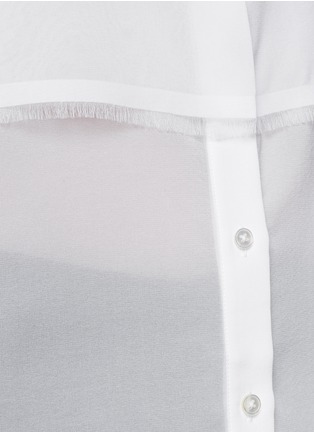 Detail View - Click To Enlarge - T BY ALEXANDER WANG - Fray hem overlay shirt