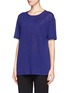 Front View - Click To Enlarge - T BY ALEXANDER WANG - Linen silk jersey oversized tee