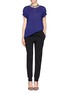 Figure View - Click To Enlarge - T BY ALEXANDER WANG - Linen silk jersey oversized tee