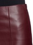 Detail View - Click To Enlarge - T BY ALEXANDER WANG - Raw finish leather skirt