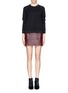 Figure View - Click To Enlarge - T BY ALEXANDER WANG - Raw finish leather skirt