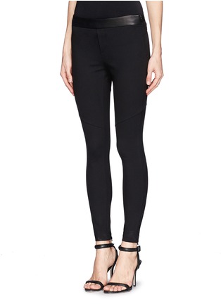Front View - Click To Enlarge - RAG & BONE - Daria leather waistband leggings