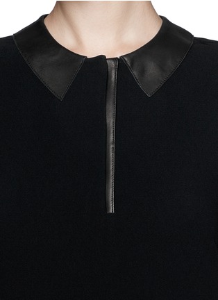 Detail View - Click To Enlarge - RAG & BONE - Becker leather collar shift dress