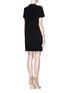 Back View - Click To Enlarge - RAG & BONE - Becker leather collar shift dress