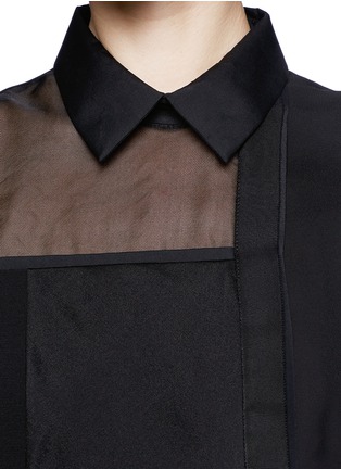 Detail View - Click To Enlarge - VICTORIA BECKHAM - Cropped top combo dress
