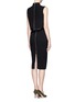 Back View - Click To Enlarge - VICTORIA BECKHAM - Cropped top combo dress