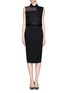Main View - Click To Enlarge - VICTORIA BECKHAM - Cropped top combo dress
