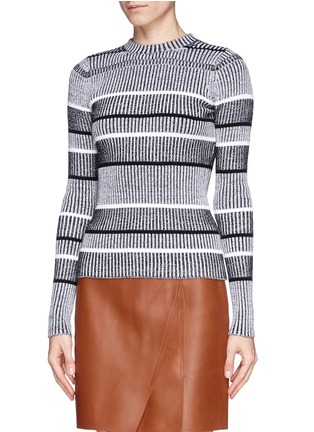 Front View - Click To Enlarge - T BY ALEXANDER WANG - Rib knit long sleeve sweater