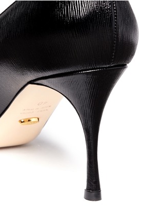 Detail View - Click To Enlarge - SERGIO ROSSI - Godiva textured leather pumps