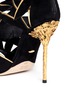 Detail View - Click To Enlarge - SERGIO ROSSI - Ramage leaf cutout caged sandals