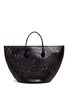 Detail View - Click To Enlarge - ALAÏA - 'New Vienne' large lasercut leather beach tote